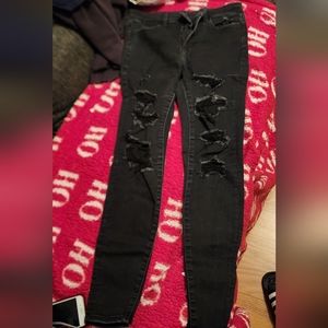 American eagle black hi rise jeggings size 8 regular